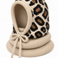 Strick Balaclava - beige-leo-mehrfarbig