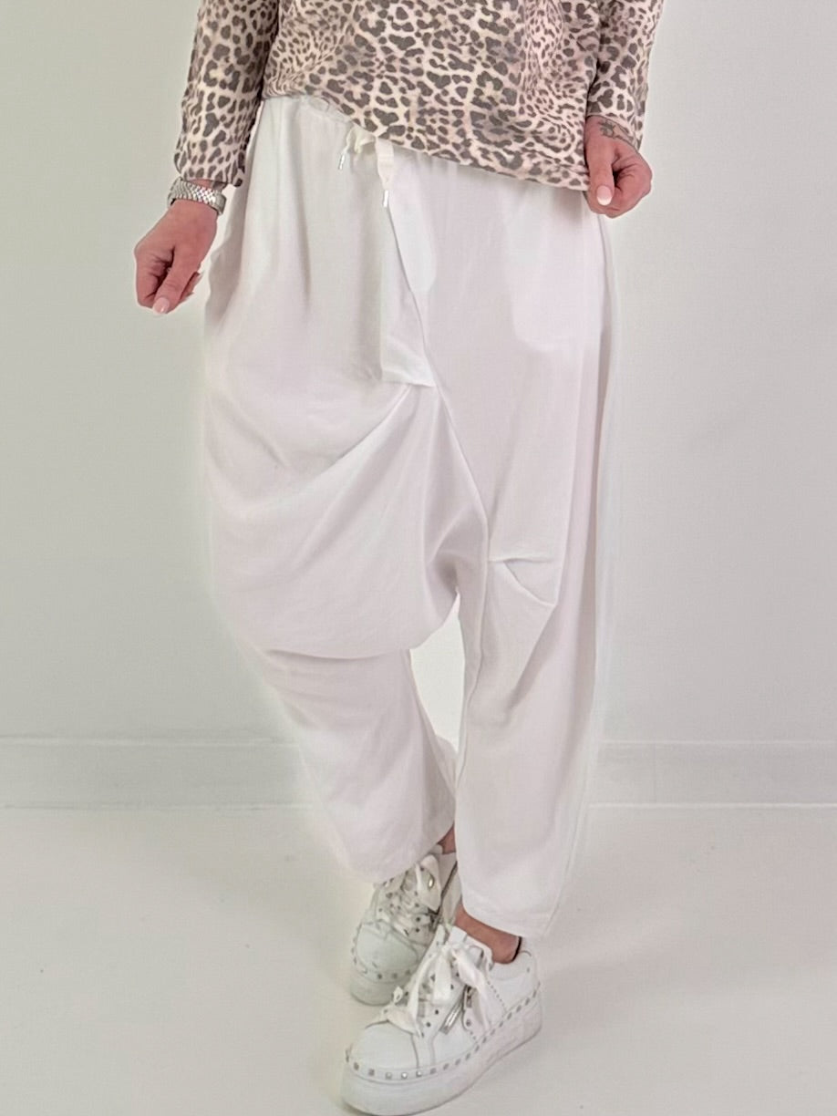 Leichte Haremhose - weiss