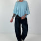 Pullover mit halbem Arm - hellblau