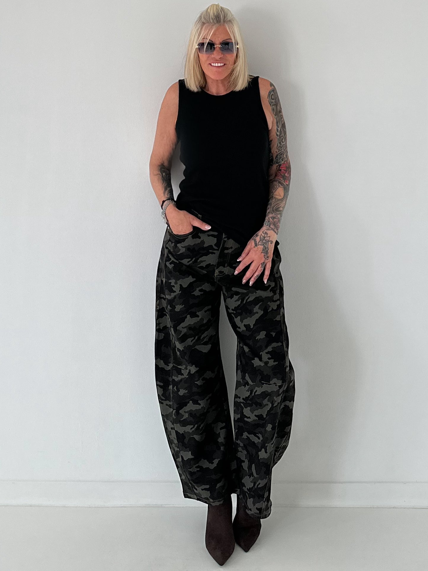 Ripp Tank Top  - schwarz