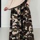Palazzo-Sweathose in Camouflage-Look - beige-mehrfarbig