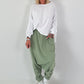 Haremhose mit Knopfdetails - oliv