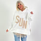 Oversized hoodie model "SUN" - wit