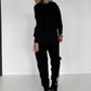 Basic Rollkragenpullover - schwarz