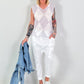 Argyle vest - white-grey