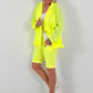 Light Linen Blazer - Neon Yellow