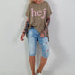 T-shirt Hej - chocolate
