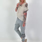 Linen Shirt with Cut-Out - beige