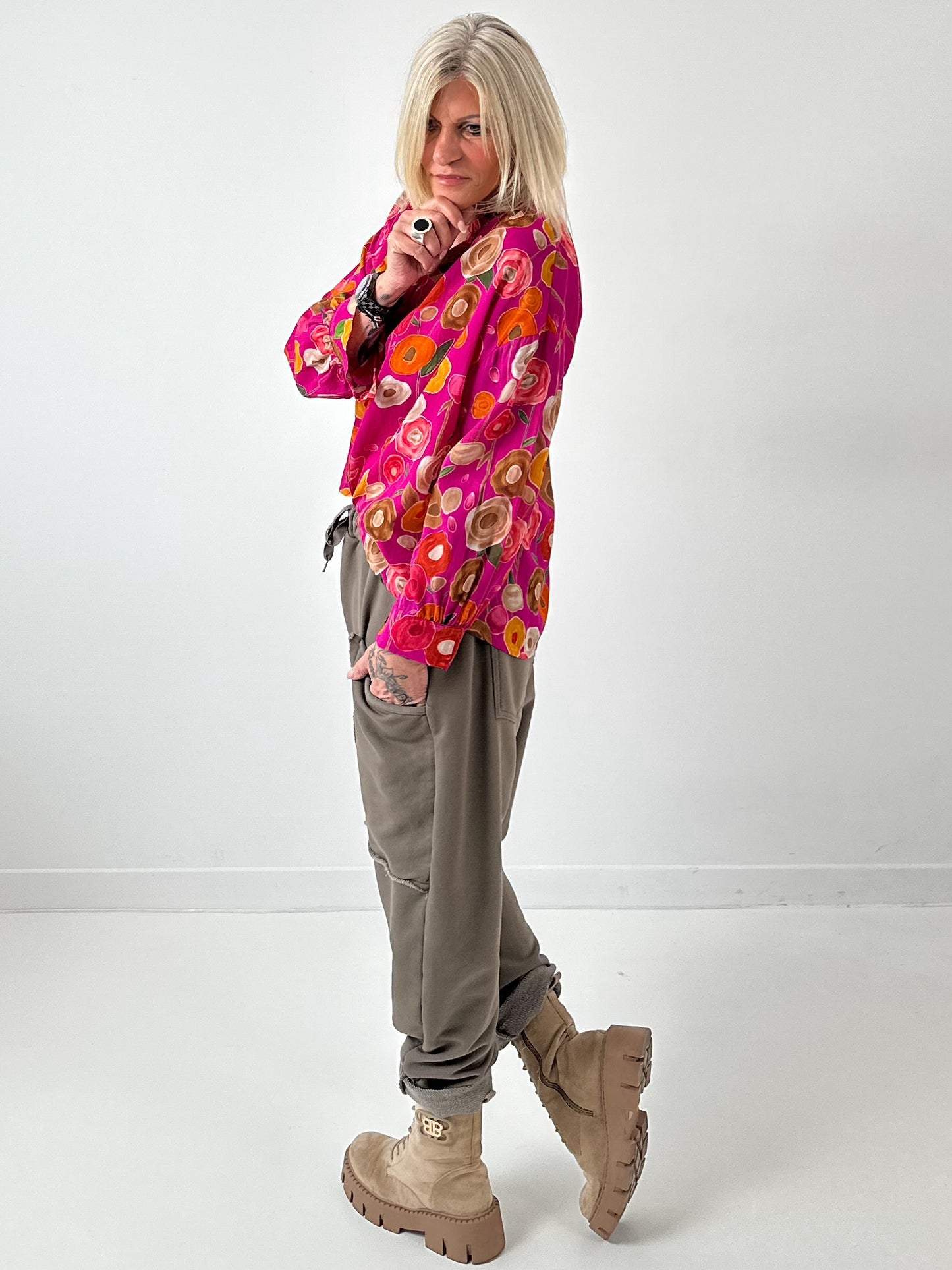 Tuniek model "Flower" - roze-veelkleurig