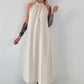 Klassisches Neckholder-Kleid - beige