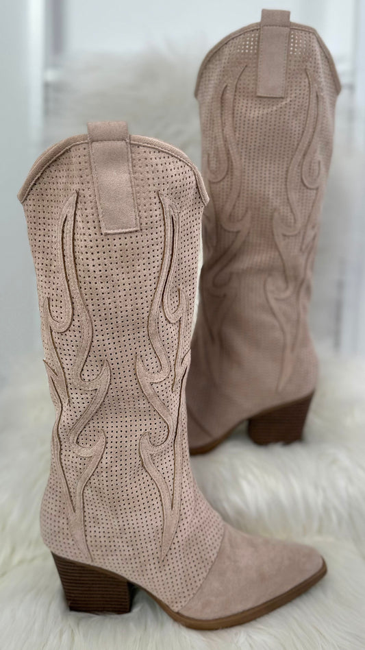 Cowboy Boots - Beige