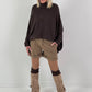 Oversized trui model "Relaxed Chic" - donkerbruin