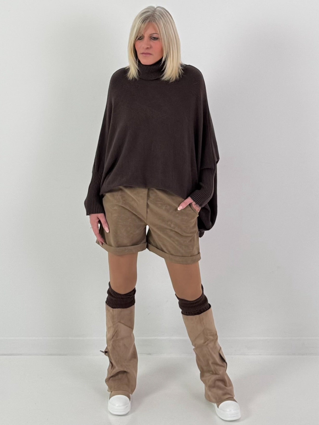 Oversized trui model "Relaxed Chic" - donkerbruin