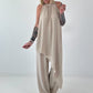 Leichter Zweiteiler asymmetrisch - beige
