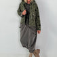 Stylische Jacke mit Fellkragen und großem Rückenpatch - camouflage