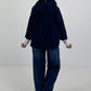 Light jacket with hood - navy blue