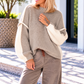 Lässige Hose mit großen Taschen und Gürtel - taupe