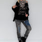 Sweater Dont Give Up - schwarz ( lieferbar ab ca. 01.09.26)