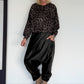 Ballonsweater im All Over Leo-Look - mokka-leo-mehrfarbig
