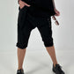 Baggy Short mit Schnürdetail - schwarz