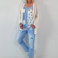Leichte Strickjacke - beige