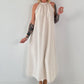Klassisches Neckholder-Kleid - beige