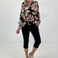 Printed tunic - beige - black