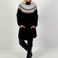 Turtleneck sweater model "Scandinavian Shine" - black-gray