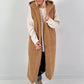 Long vest model "Leo Layers" - camel