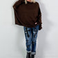 Oversized sweater model "Snuggle Arctic" - mocha