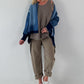 Oversized Jeansjacke - dunkelblau