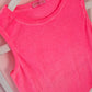 Rib tank top model "Celina" - neon pink