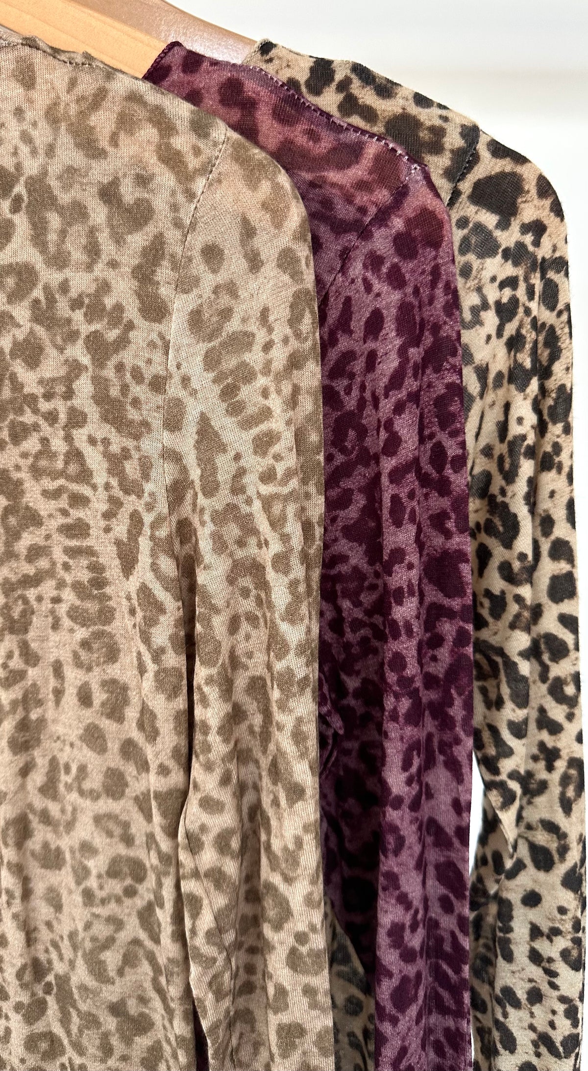 Kasjmier shirt met luipaardprint - 3 kleuren