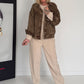 Oversized Cordjacke - coffee