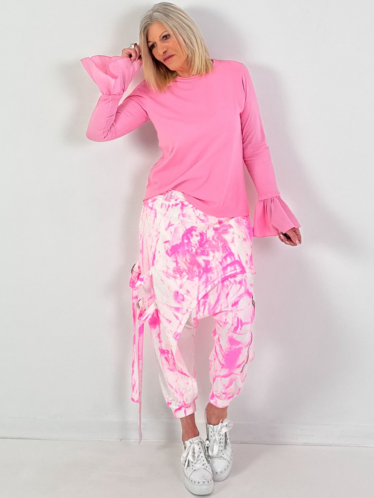 Shirt mit Volantärmeln - 5 Farben