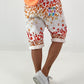 Short baggy shorts with overlap - beige