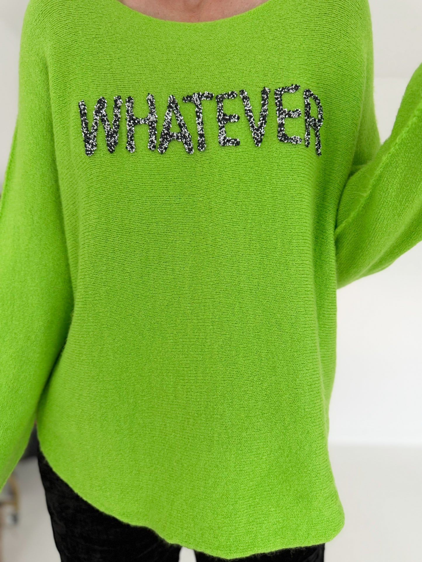 Weicher Pullover Whatever - grün