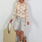 Häkelpullover mit Muster - beige