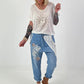 Fine Knit Top Sun with Lurex - ecru
