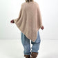 Poncho model "Luxury Touch" - beige