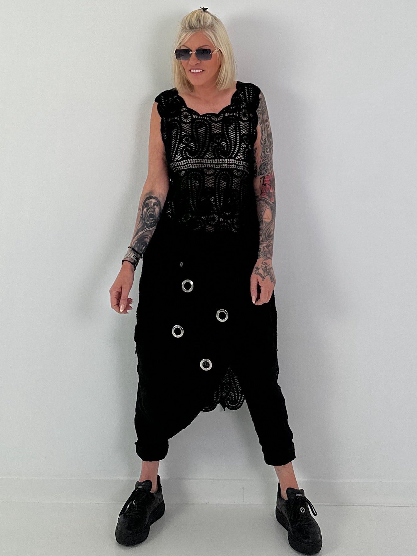 Ibiza Crochet Shirt - black