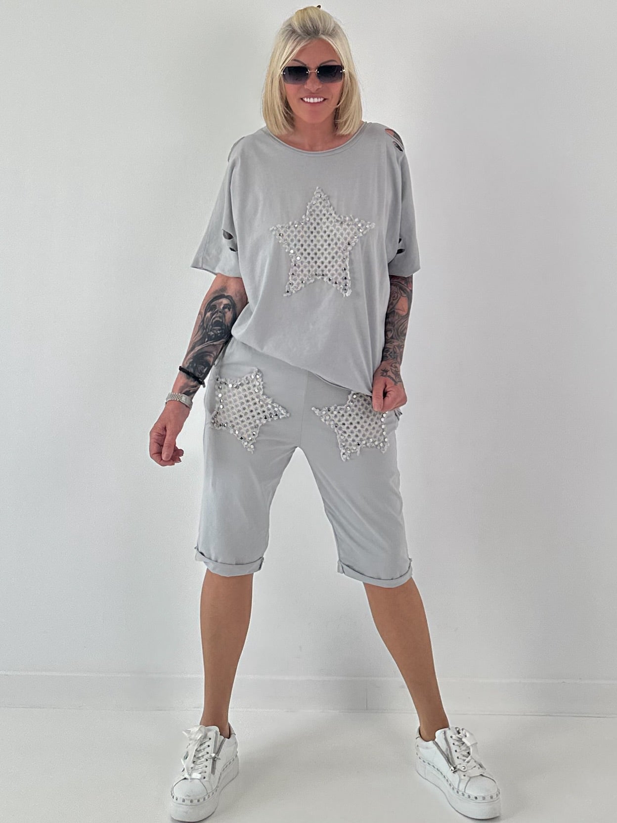 Cut-Out T-Shirt - beige