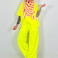 XL Muslin Cloth with Stripes - white-neon yellow-neon pink