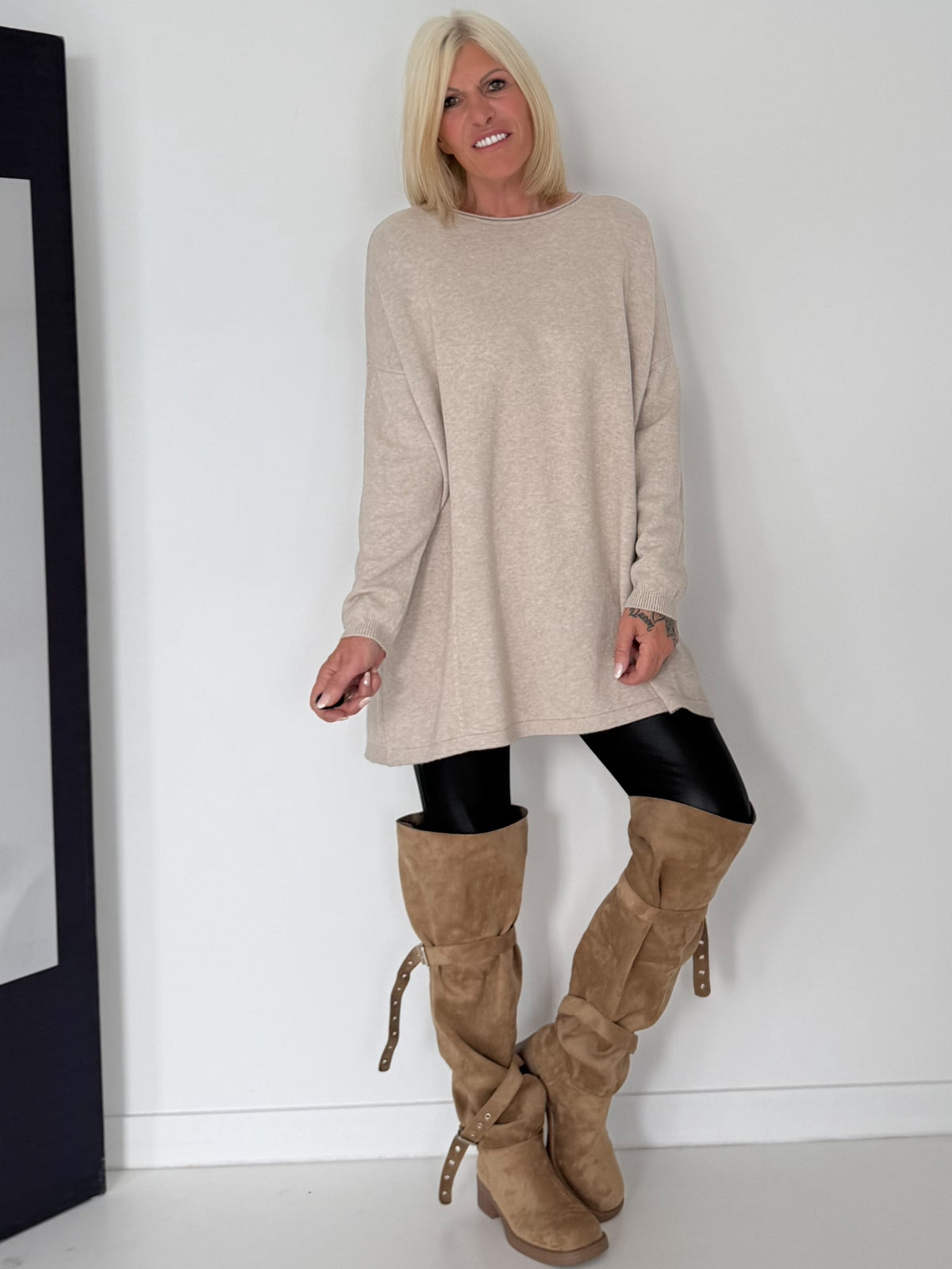 Longpullover - beige