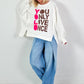 Sweatshirt Modell "YOLO" - weiss