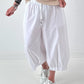 Ballon Hose mit raffiniertem Beinabschluss- weiss