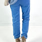 Corduroy trousers, model "Easy Fit" - blue