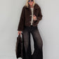 Jacke in kuscheliger Teddy-Curly-Optik - mokka