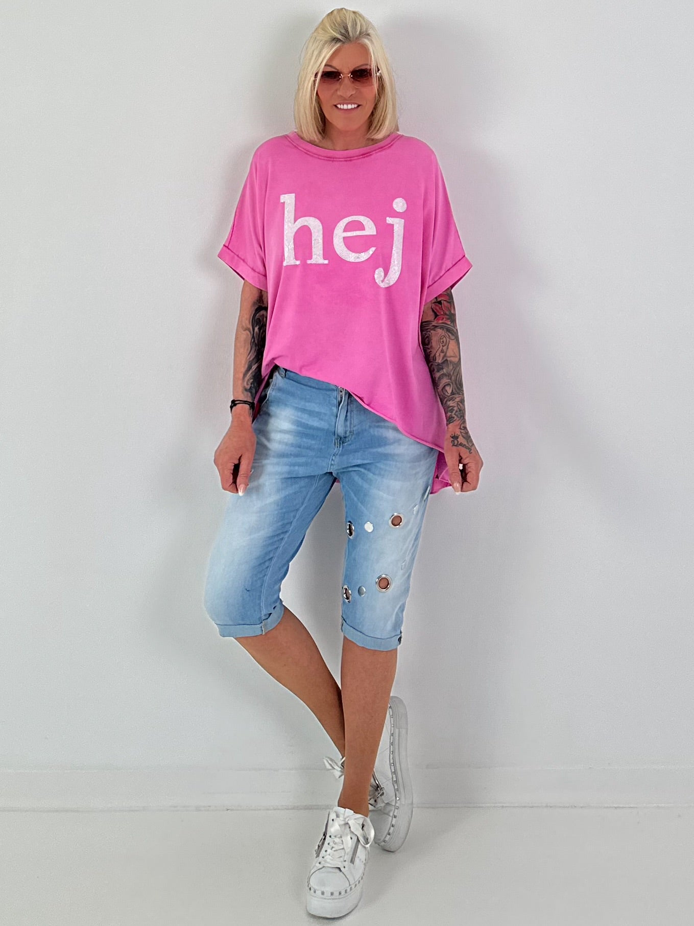 T-shirt Hey - pink
