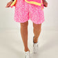Leo Short - neonpink-weiss